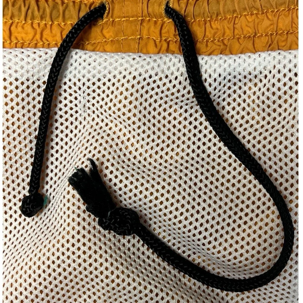 Columbia Shorts M Orange Swim Trunks Mesh Lined Drawstring Active Beach‎ 2000s